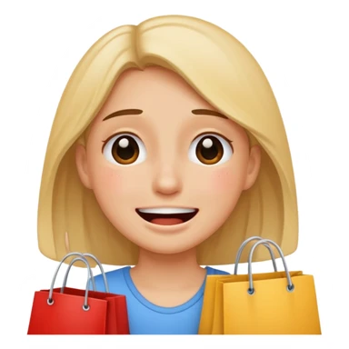 Crying face with happiness because of good shopping  sticker