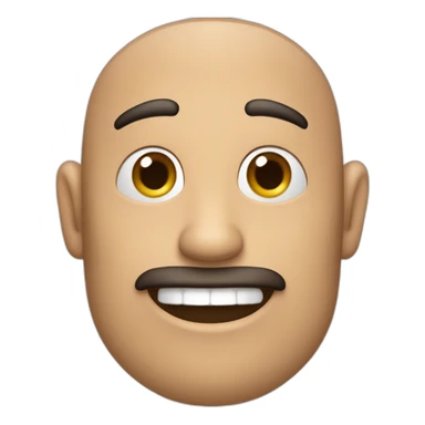 Hombre casi sin cabello de sonrisa linda con arete en la oreja izquierda sticker