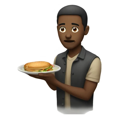 Men refusing food  sticker