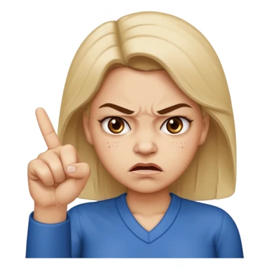 An angry lady with her finger up saying “Don’t PMO” sticker