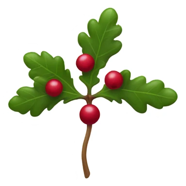 mistletoe cranberry sticker