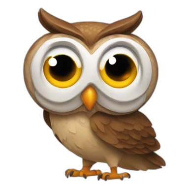 a goofy owl sticker