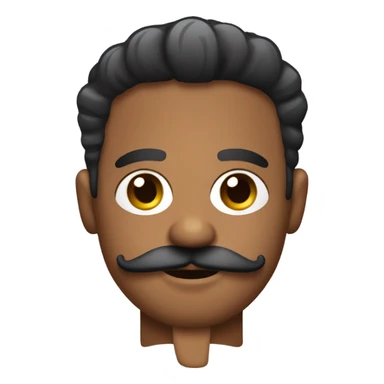 Brown guy with mustache holding barber clippers sticker