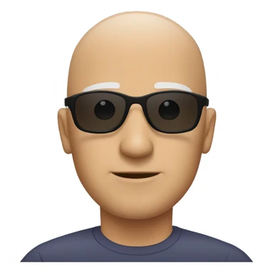 bald guy wearing sunglasses sticker