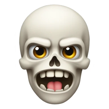 Skull emoji shocked sticker
