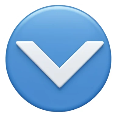 Mavi yuvarlağın içinde beyaz tik sticker