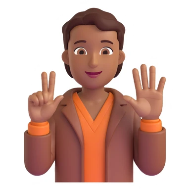 hand making the 'OK' gesture, brown skin tone sticker