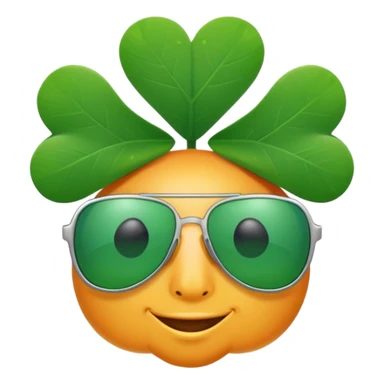 Shamrock wearing sunglasses  sticker