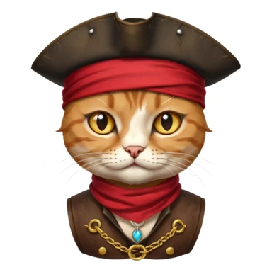 pirate cat with human body sticker