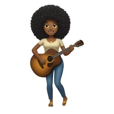 Mulher preta cabelo afro tocando bandolim escrito atrás clube do choro de Brasília. sticker