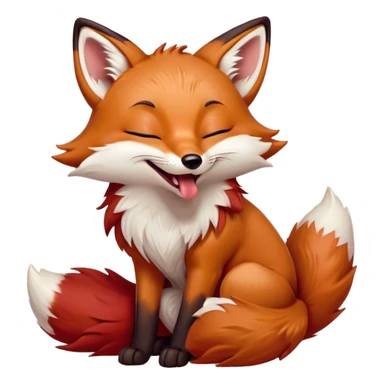 Cinematic Cute Yawning Fox Portrait Emoji, Head tilted slightly with a dramatic, wide-open yawn, showcasing a soft, velvety red Fur with subtle white accents, floppy ears slightly drooping, round amber eyes barely open in drowsy contentment, Simplified yet irresistibly adorable features, highly detailed, glowing with a soft, cozy glow, high shine, relaxed yet expressive, stylized with a touch of natural whimsy, bright and endearing, soft glowing outline, capturing the essence of a sleepy yet affectionate fox, so drowsy it feels like it could stretch right out of the screen and curl up for a nap! sticker