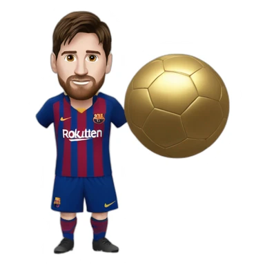 Lionel Messi et le Ballon d'or sticker
