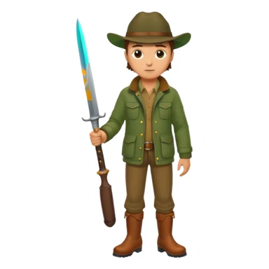 Classic hunter image, without holding a gun sticker