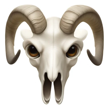1 Bighorn sheep skull with no ears sticker