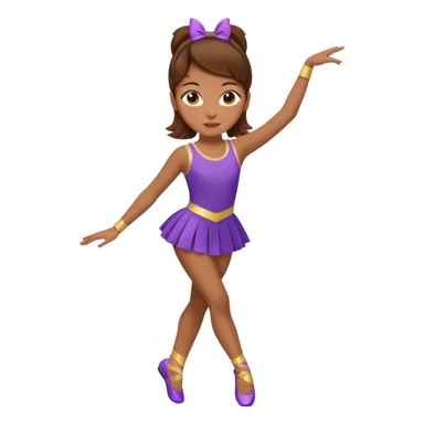 A preppy girl with brown hair and she is a Dancer sticker