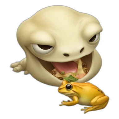 AI eating a toad sticker