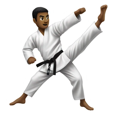 taekwondo kick sticker