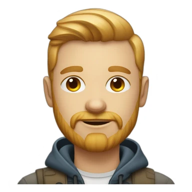 a trendy scandinavian male ux designer sticker