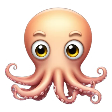 An octopus who is surprised sticker