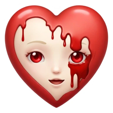 Heart with blood sticker