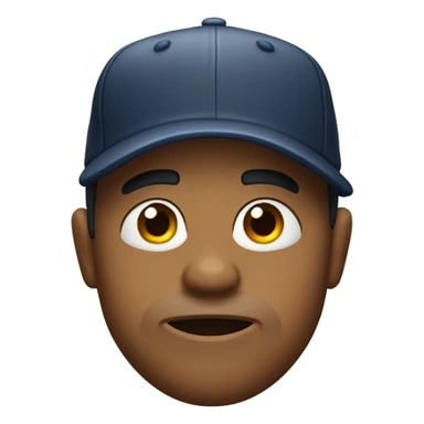 Man with backwards baseball cap biting his lip sticker