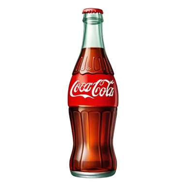 retro Coca Cola bottle with vintage logo sticker