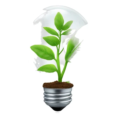 a plant inside an idea lightbulb sticker