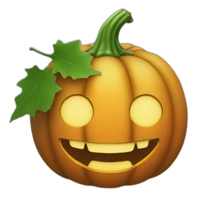 Pumkin leave with a smile sticker