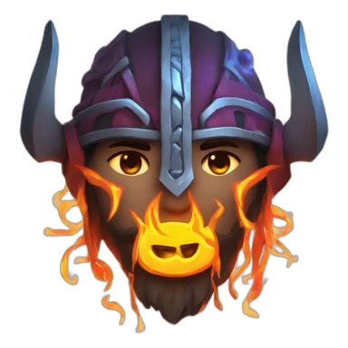 Vikings, runes, fire magic neon sticker