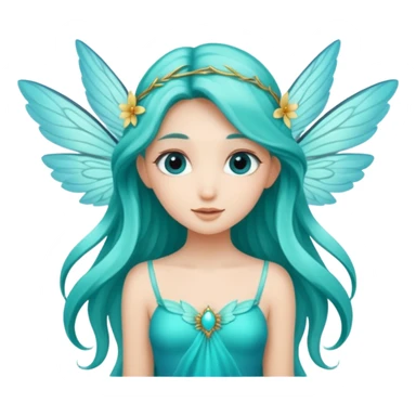 turquoise fairy sticker