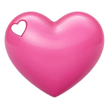A heart that expresses a deep love for someone. With a pink style. And a 3d look sticker