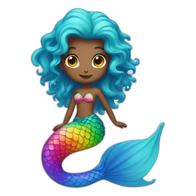 Rainbow mermaid sticker