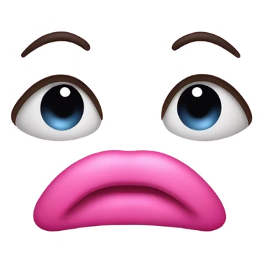 Pink kissy face emoji sticker