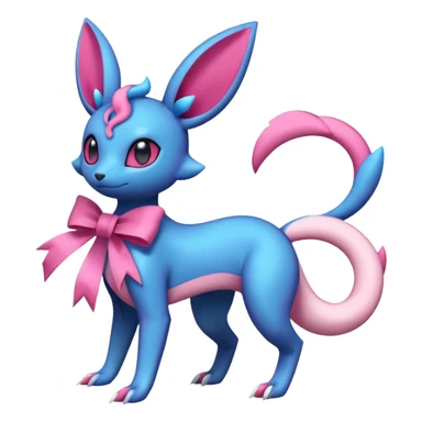 Salandit-Sylveon-Umbreon-fusion-Pokémon-hybrid-creature  sticker