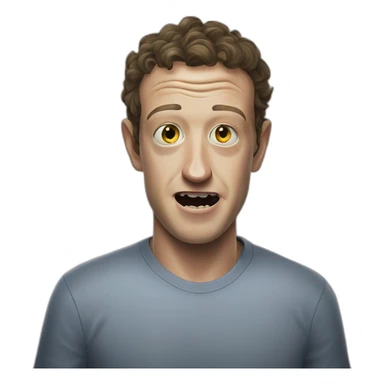 Zombie mark Zuckerberg sticker