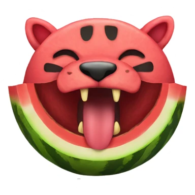 Watermelon bacon tiger  sticker