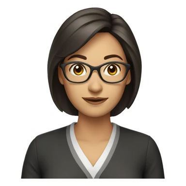 Brunette teacher sticker