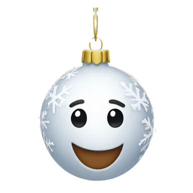 White Christmas decoration sticker
