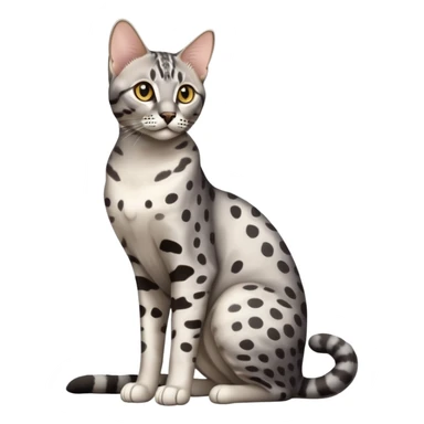 Egyptian Mau cat sitting full body sticker