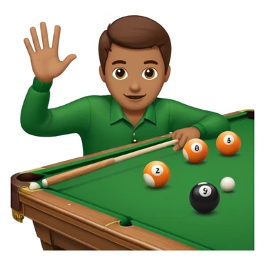 waving pool table sticker