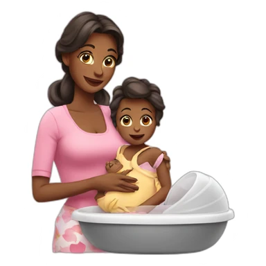 Housewives with baby sticker