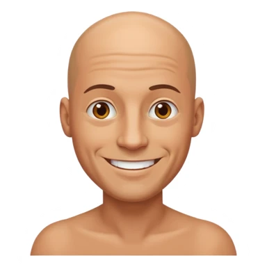 Bald Man  smiling  sticker