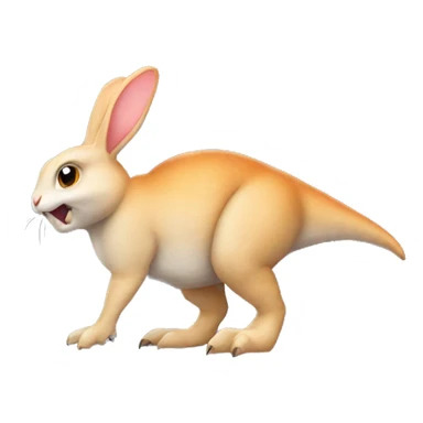 Bunny on top of a dino sticker