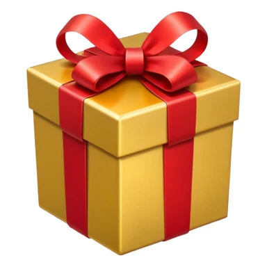gold gift box sticker