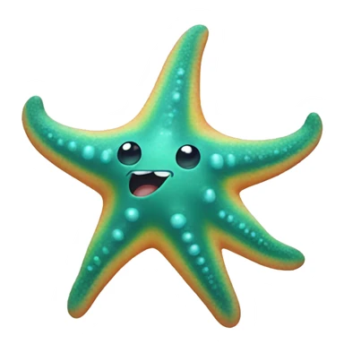 alien starfish sticker