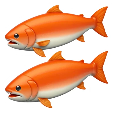Make salmon  in iPhone emoji style sticker