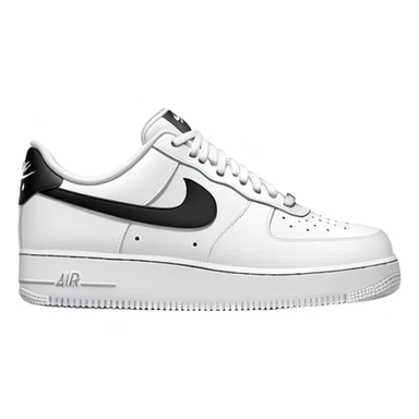 White Nike Air Force 1 sneaker with clean design and Nike swoosh sticker
