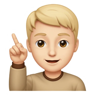 blink with one eye with hand pointed  sticker