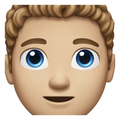 White man with brown hair and blue eyes sticker