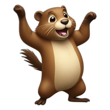 bobr beaver dancing cute sticker